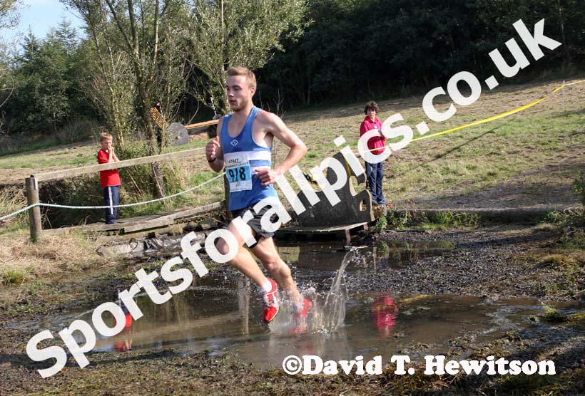 Nick Swinburn (Morpeth) powers his way through the water in winning the Sherman Cup, Hedley Farm, Tanfield,  County Durham.